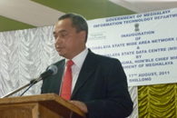 Mr. D.P. Wahlang, IAS , Commissioner and Secretary giving a welcome speach